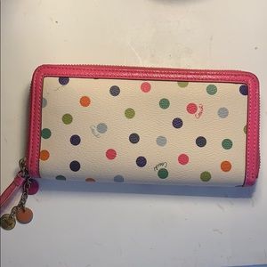Polka Dot Pink Coach wallet